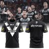 Kiwis NZRL New Zealand National Rugby League Black Logo Design 3D T-Shirt