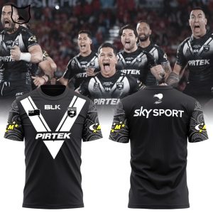 BLK Pirtek Sky Sport Kiwis Black Logo Design 3D T-Shirt