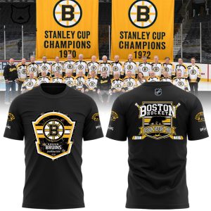 Boston Bruins NHL Hockey Stanley Cup Black Design 3D T-Shirt