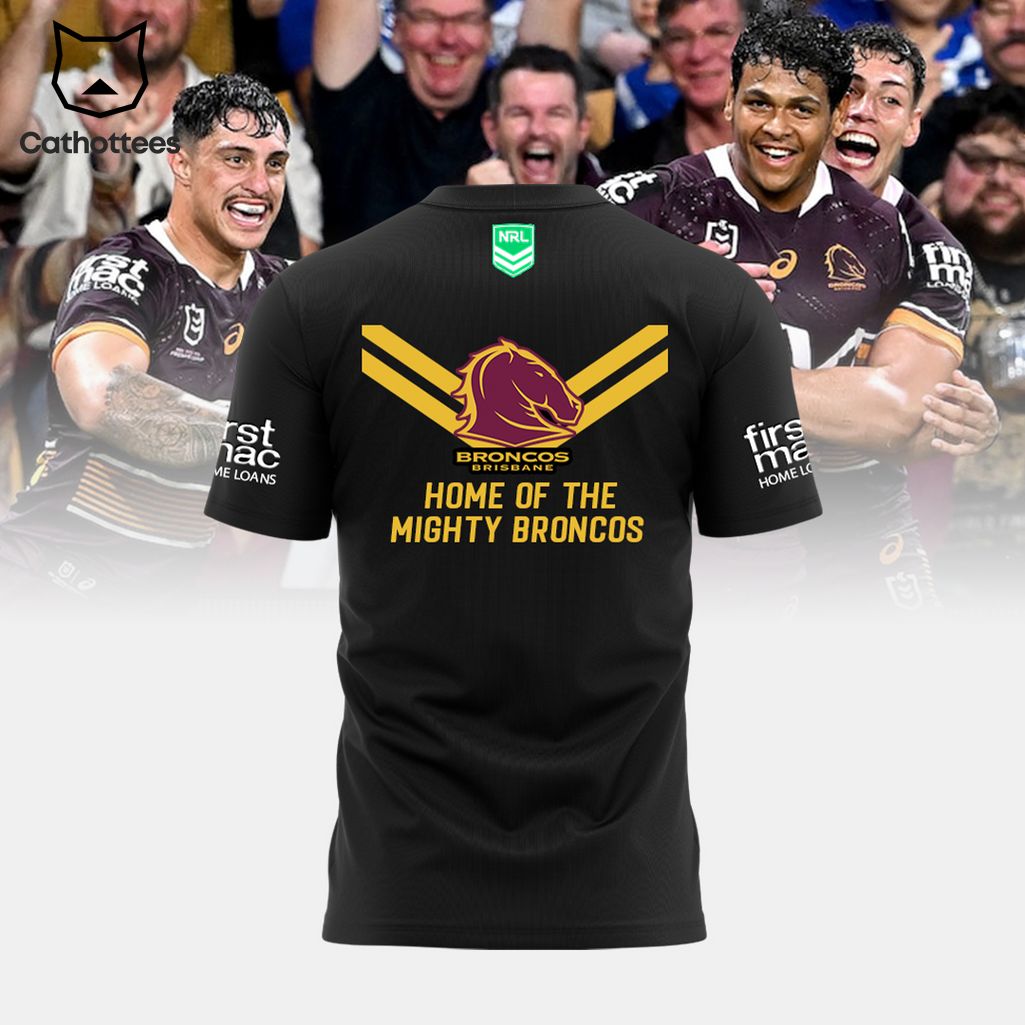 Brisbane Broncos NRL Home Of The Mighty Broncos Mascot Design 3D T-Shirt
