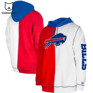 Buffalo Bills Mascot White Blue Design 3D Hoodie