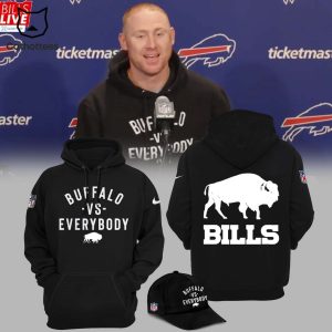 Buffalo Vs Everybody Bills Mascot Black Design 3D Hoodie