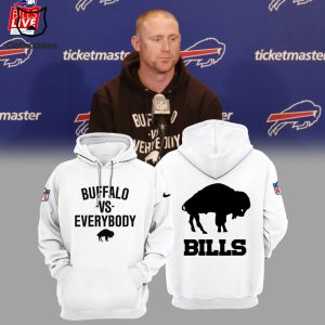 Buffalo vs Everybody White Nike NFL Logo Design 3D Hoodie