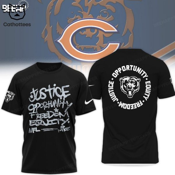 Chicago Bears Justice Opportunity Equity Nike Logo Design 3D Hoodie