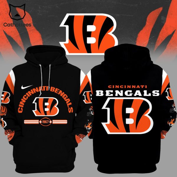 Cincinnati Bengals 1967 Nike Logo Design 3D Hoodie