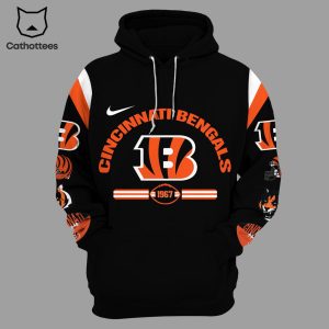 Cincinnati Bengals 1967 Nike Logo Design 3D Hoodie