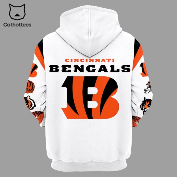 Cincinnati Bengals 1967 Nike Logo White Design 3D Hoodie