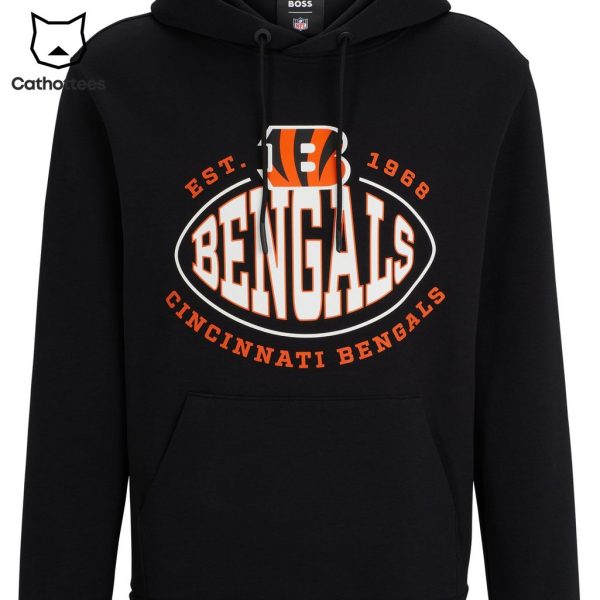 Cincinnati Bengals EST 1968 Black Design 3D Hoodie