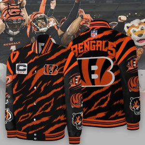 Cincinnati Bengals NFL Logo Design Baseball Jacket