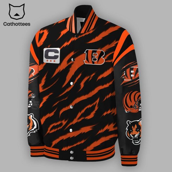 Cincinnati Bengals NFL Logo Design Baseball Jacket