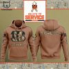 Cincinnati Bengals NFL Salute To Service Veteran Brown Design 3D Hoodie