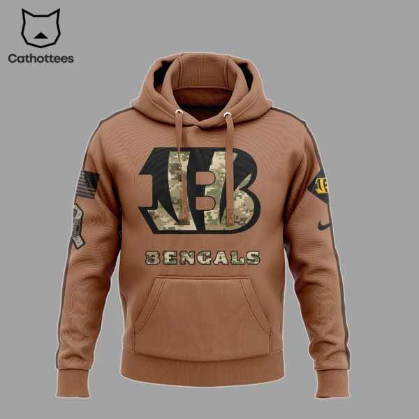 Cincinnati Bengals NFL Nike Logo Design On Sleeve 3D Hoodie