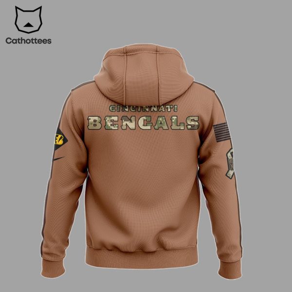 Cincinnati Bengals NFL Nike Logo Design On Sleeve 3D Hoodie