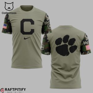 Clemson Tigers Apprel Salute To Service Nike Logo Design 3D T-Shirt