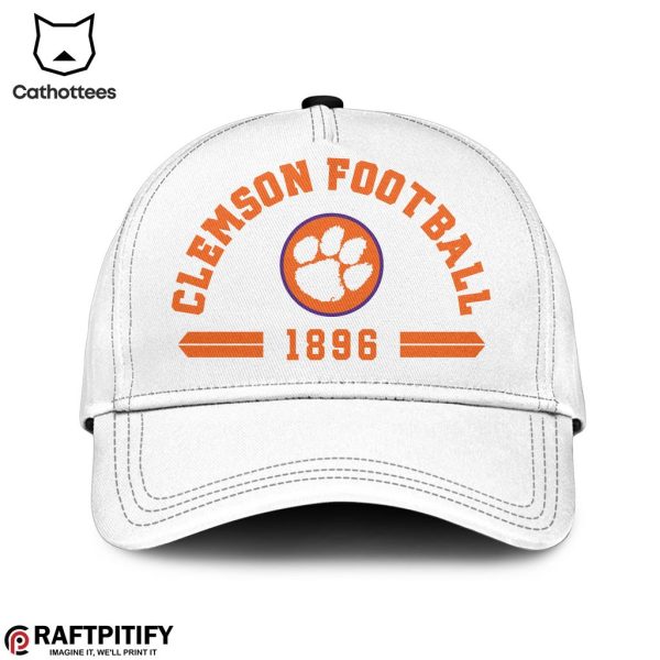 Clemson Tigers Football 1896 Nike Logo White Design Hoodie Longpant Cap Set