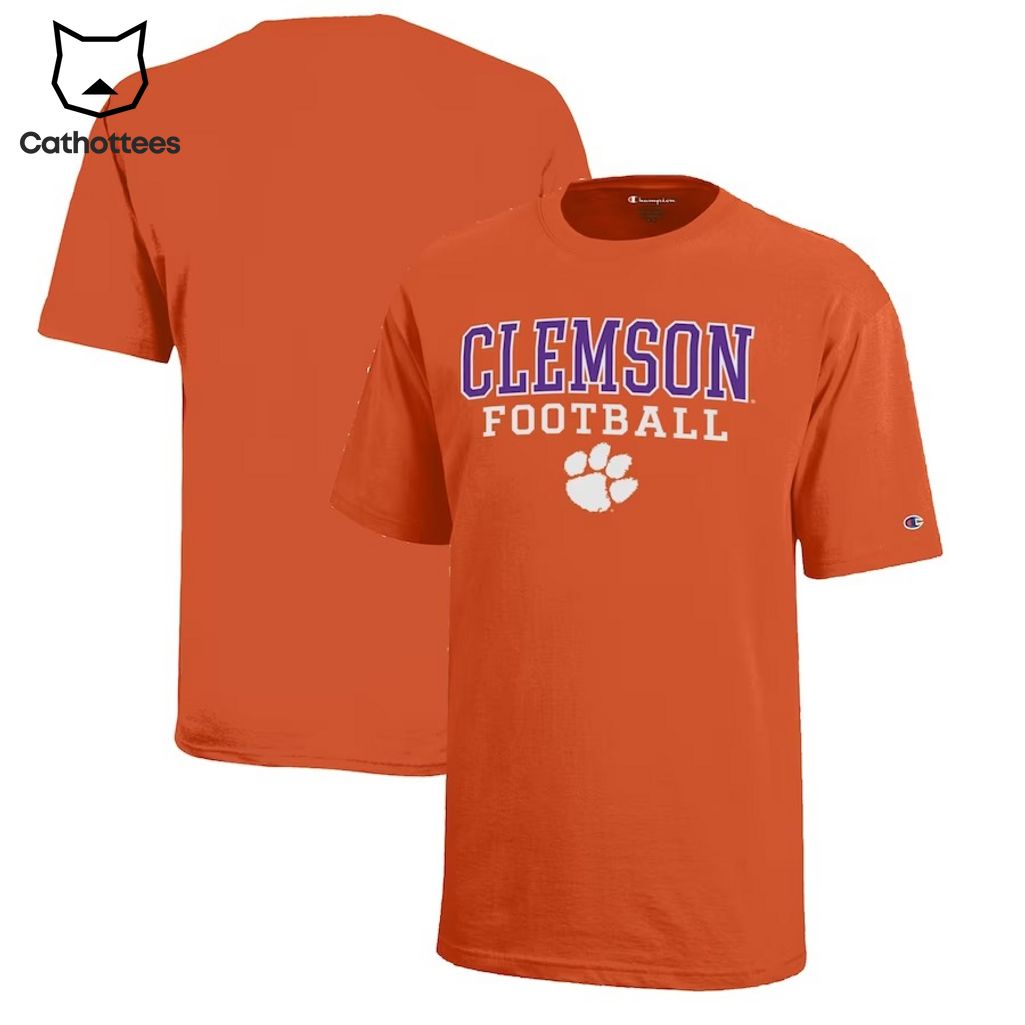 Clemson Tigers Football Team Logo Orange Design 3D T-Shirt
