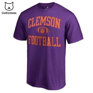 Clemson Tigers Football Team Logo Purple Design 3D T-Shirt