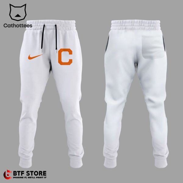 Clemson Tigers Full White Nike Logo Design 3D Hoodie Longpant Cap Set