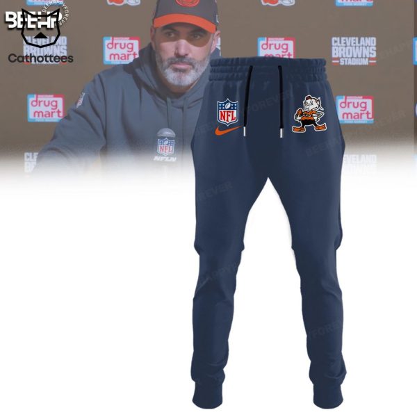 Cleveland Browns Mascot NFL Blue Design Hoodie Longpant Cap Set