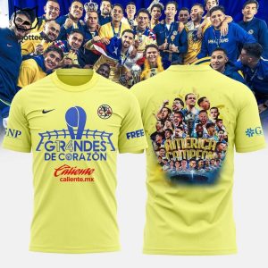 Club America Campeon Caliente Yellow Design 3D T-Shirt