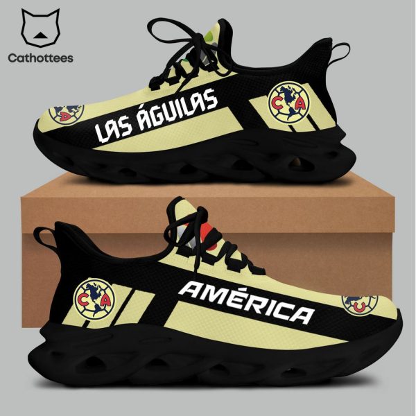 Club America Black Pale Yellow Design Max Soul Shoes