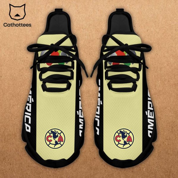 Club America Black Pale Yellow Design Max Soul Shoes