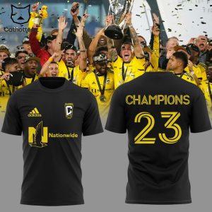 Columbus Crew Champions Shirt MLS Cup Champs Nationwide Black Adidas Logo Black Design 3D T-Shirt