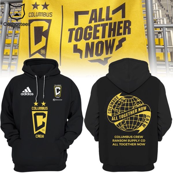 Columbus Crew Ransom Supply Co All Together Now Black Adidas Logo Design 3D Hoodie