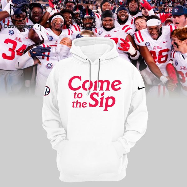 Come To The Sip Rebels Football Champions NCAA Nike Logo White Design 3D Hoodie