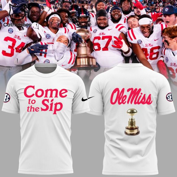 Come To The Sip Rebels Football Champions NCAA Nike Logo White Design 3D T-Shirt