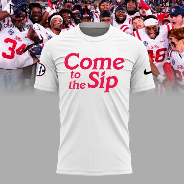 Come To The Sip Rebels Football Champions NCAA Nike Logo White Design 3D T-Shirt