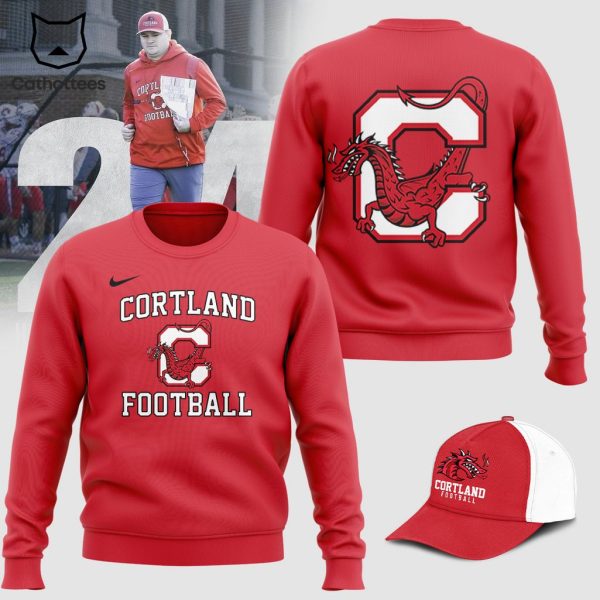 Cortland Red Dragons Mascot Red Design 3D Sweater