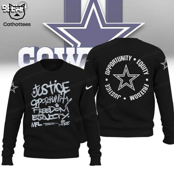 Dallas Cowboys Justice Opportunity Equity Nike Logo Design 3D Hoodie