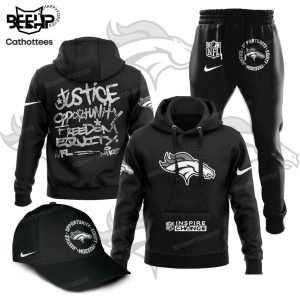 Denver Broncos Justice Opportunity Equity Freedom  Nike Logo Design Hoodie Longpant Cap Set