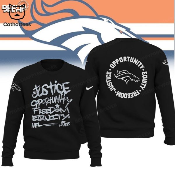 Denver Broncos Justice Opportunity Equity Nike Logo Design 3D Hoodie