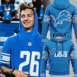 Detroit Lions Football Team Ninja Blue Design 3D Hoodie