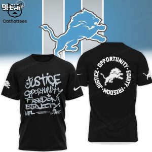 Detroit Lions Justice Opportunity Equity Nike Logo Design 3D Hoodie