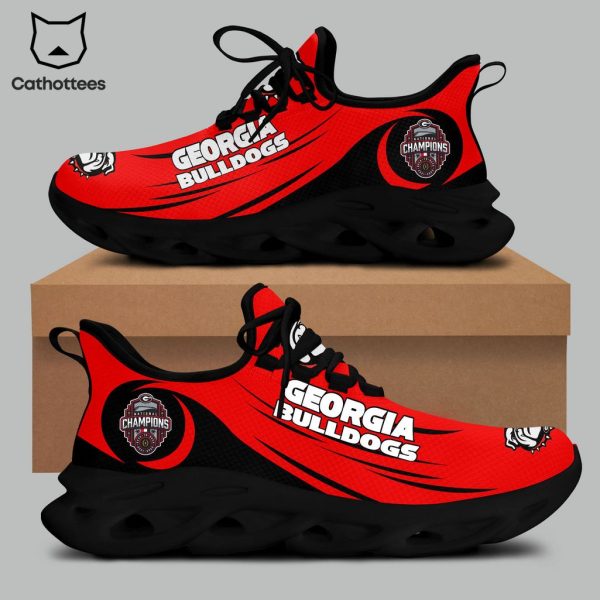 Georgia Bulldogs 2022 National Champions Red Black Design Max Soul Shoes