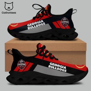 Georgia Bulldogs National Champions Black Red Design Max Soul Shoes