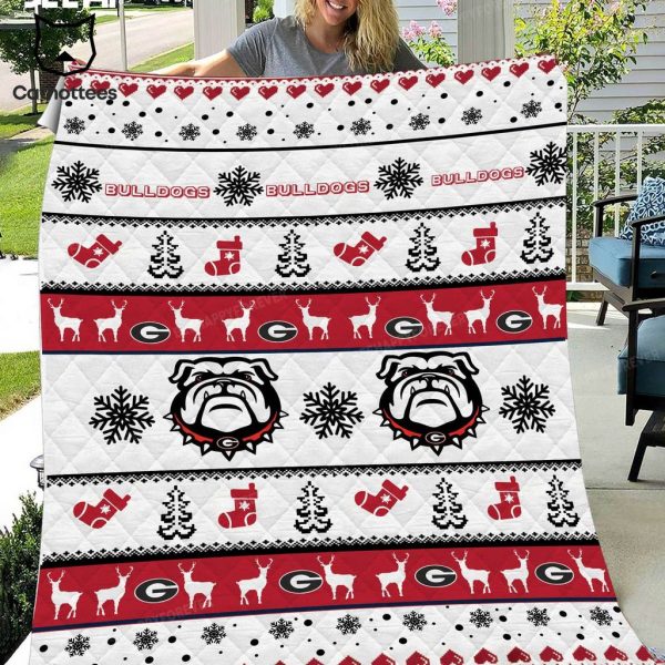 Georgia Bulldogs Tide Quilt Blanket