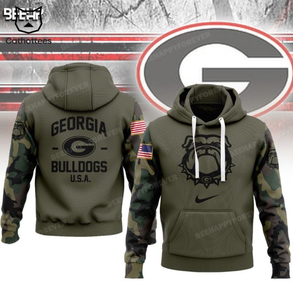 Georgia Bulldogs Veteran USA Nike Logo Design 3D  Hoodie