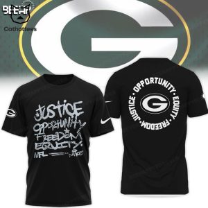 Green Bay Packers Justice Opportunity Equity Nike Logo Design 3D Hoodie