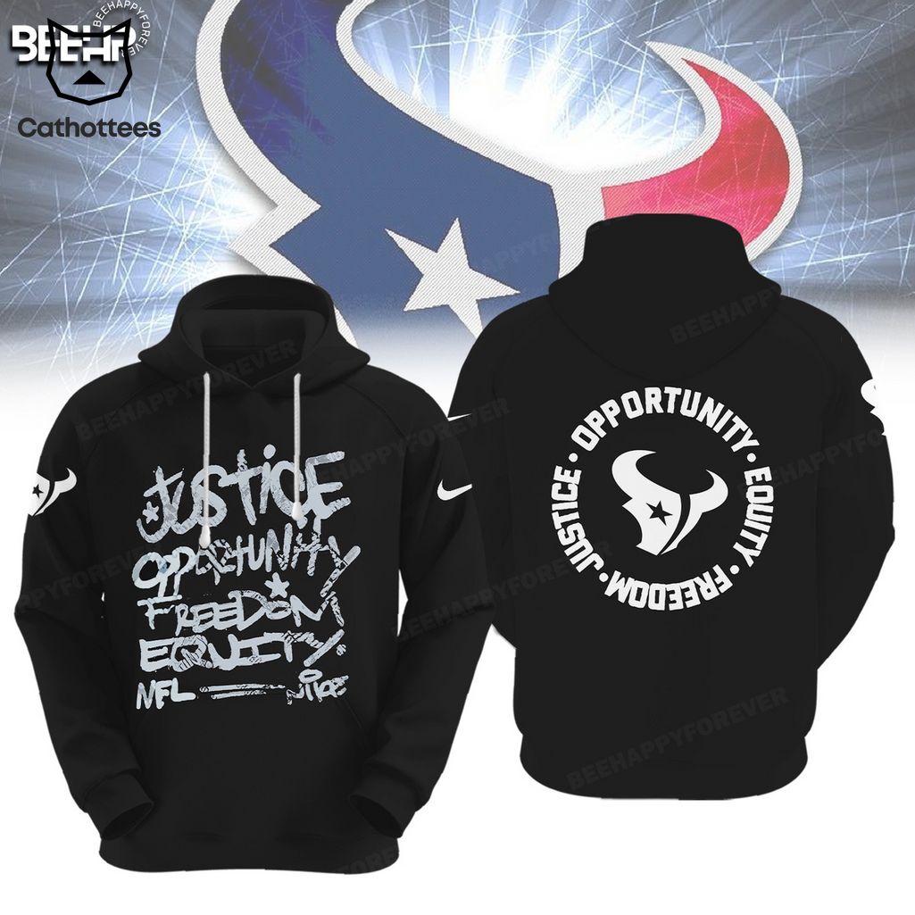 Houston Texans Justice Opportunity Equity Nike Logo Design 3D Hoodie