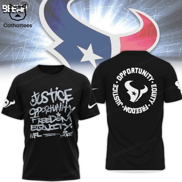 Houston Texans Justice Opportunity Equity Nike Logo Design 3D Hoodie