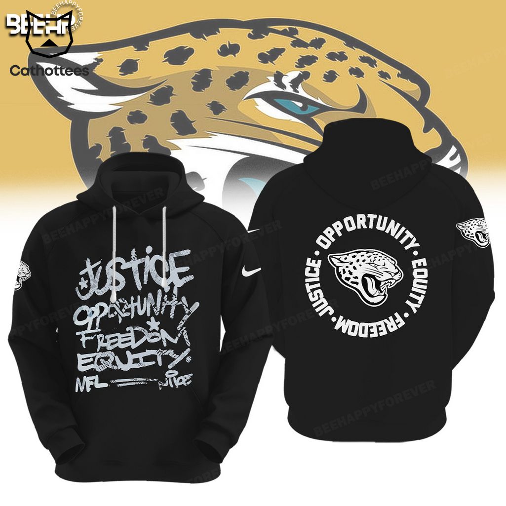 Jacksonville Jaguars Justice Opportunity Equity Nike Logo Design 3D Hoodie