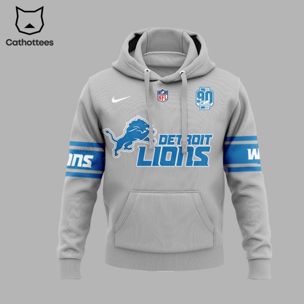 Jahmyr Gibbs’s Mascot Detroit Lions Gray Nike Logo Design 3D Hoodie