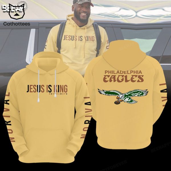 Jesus Is King Welcome To Philadelphia Eagles Mascot Design 3D Hoodie