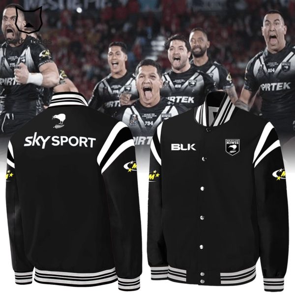 Kiwis NZRL New Zealand National Rugby League Black Design Baseball Jacket