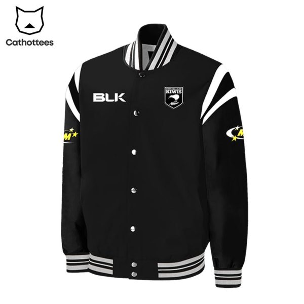 Kiwis NZRL New Zealand National Rugby League Black Design Baseball Jacket