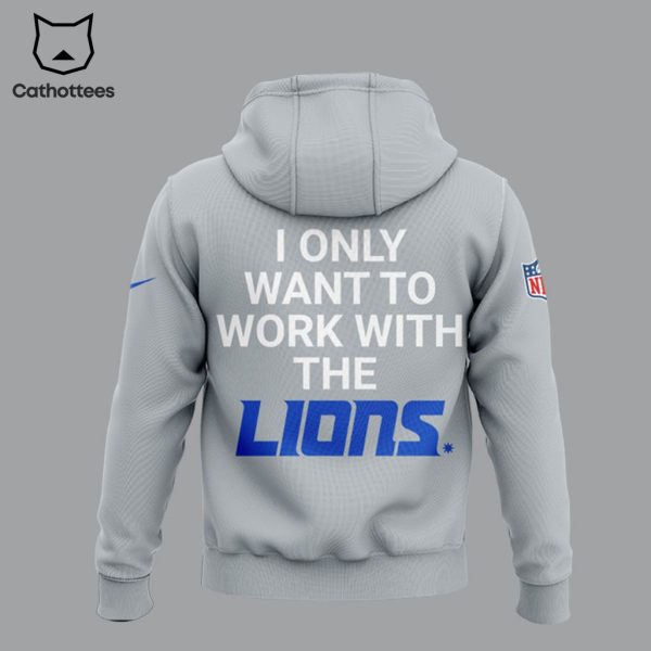 Limited Detroit Lions Gray Mascot Design 3D Hoodie